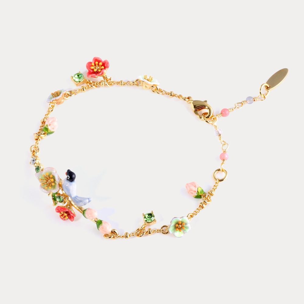 Magpie & Flower Bracelet