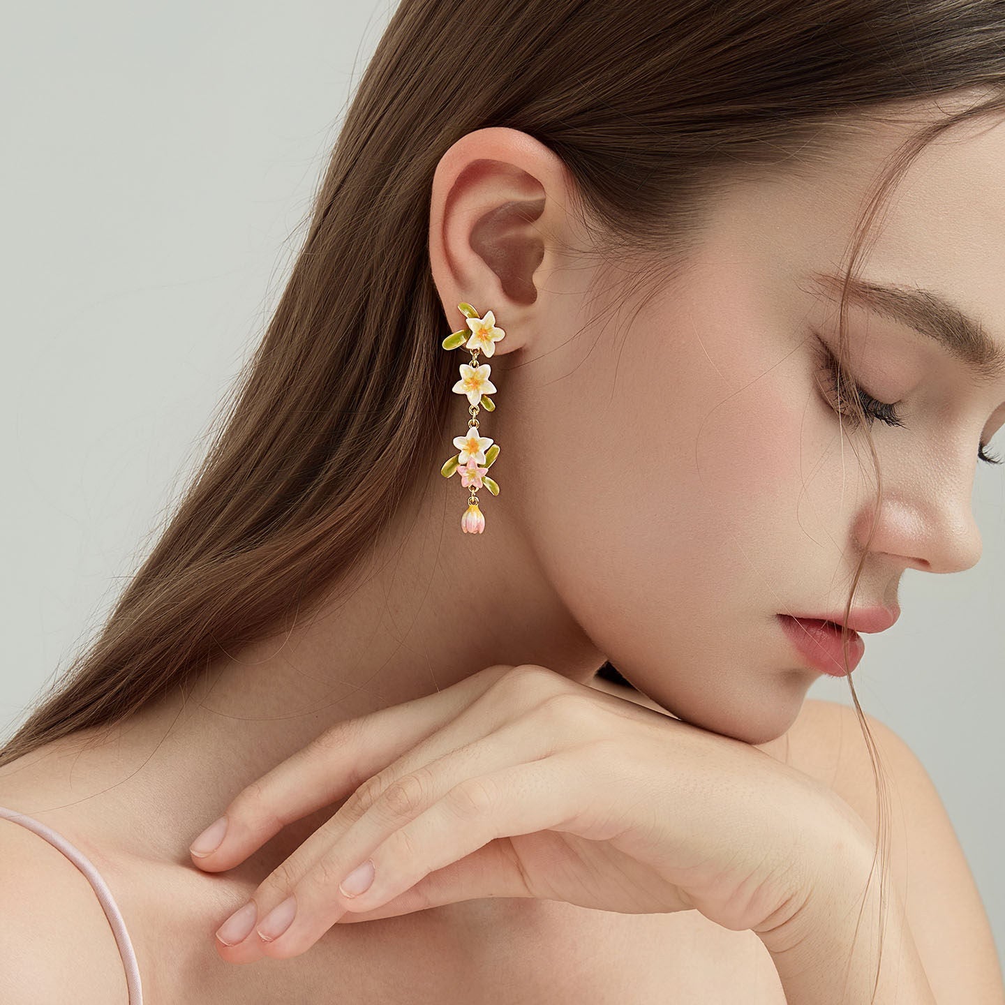 Plumeria Drop Earrings