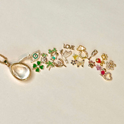 Personalized Waterdrop Charm Box Necklace