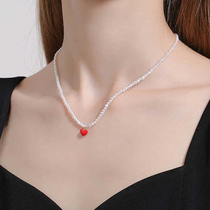 Pearl Heart Necklace