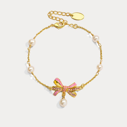 Butterfly Knot Pearl Bracelet