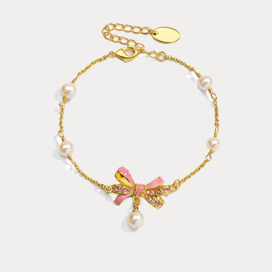 Butterfly Knot Pearl Bracelet