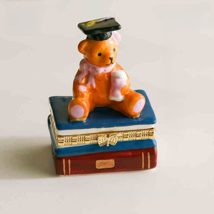 Graduation Teddy Bear Trinket Box