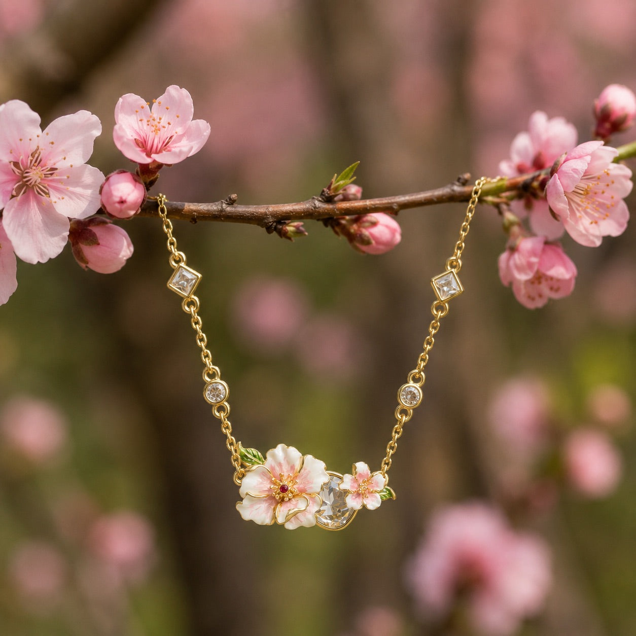 Peach Blossom Necklace