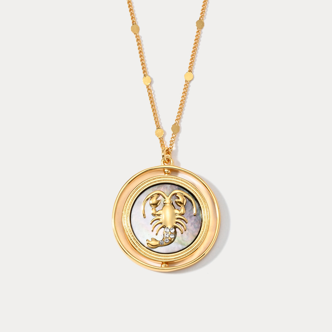 Golden Zodiac Pendant Necklace