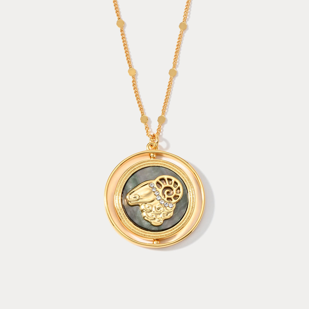 Golden Zodiac Pendant Necklace