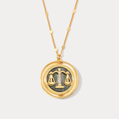 Golden Zodiac Pendant Necklace