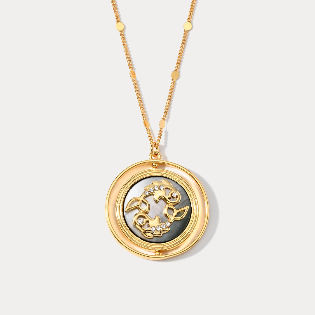 Golden Zodiac Pendant Necklace