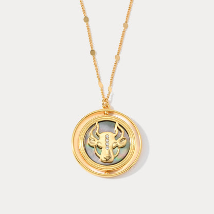 Golden Zodiac Pendant Necklace