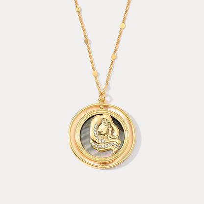 Golden Zodiac Pendant Necklace