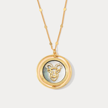 Golden Zodiac Pendant Necklace