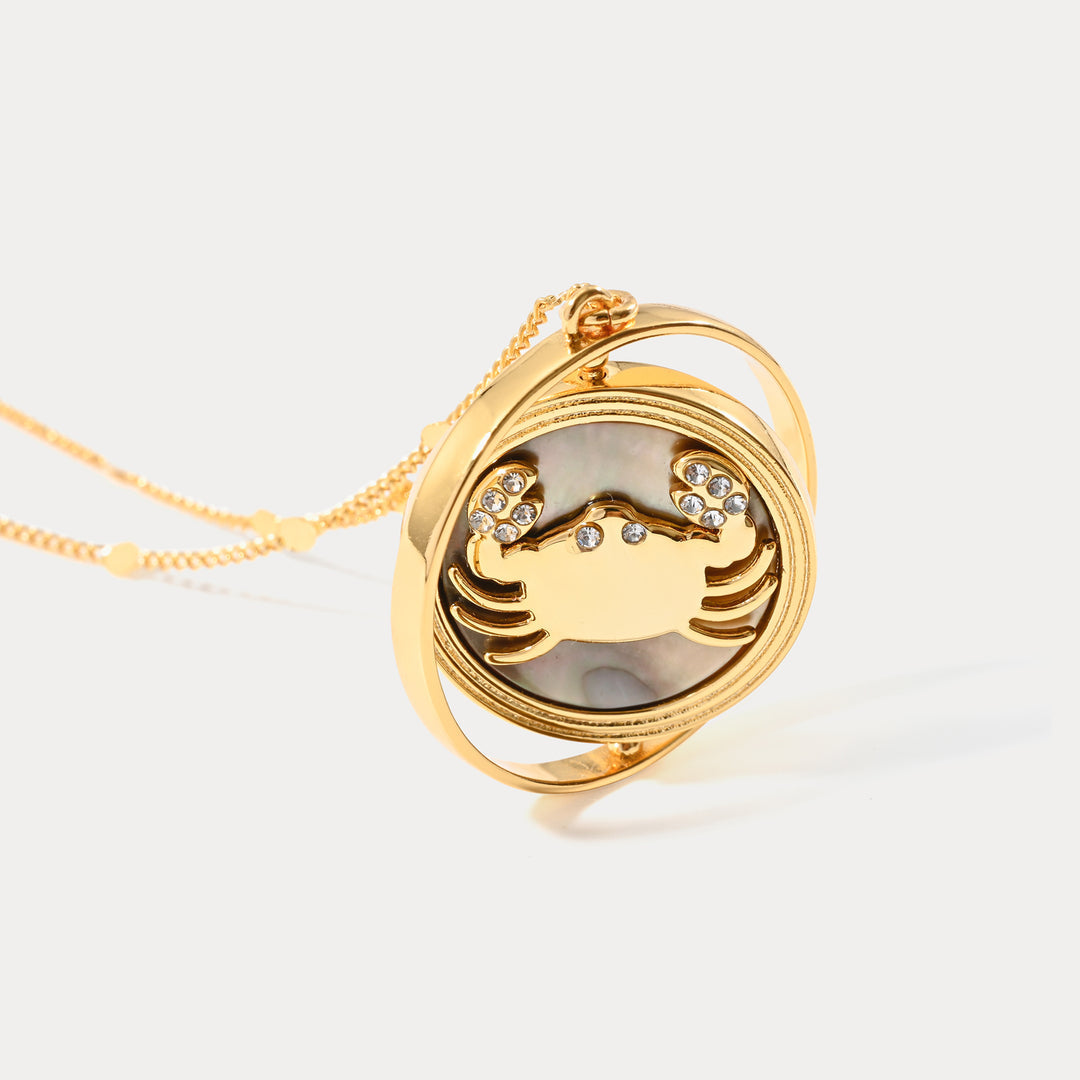 Golden Zodiac Pendant Necklace