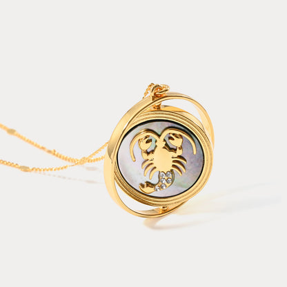 Golden Zodiac Pendant Necklace