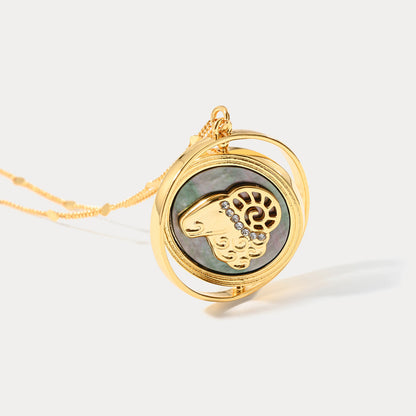 Golden Zodiac Pendant Necklace