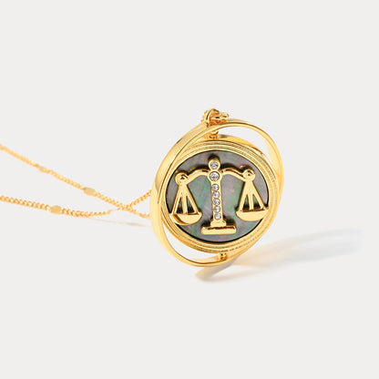 Golden Zodiac Pendant Necklace