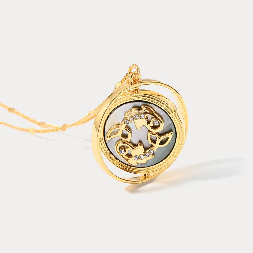 Golden Zodiac Pendant Necklace