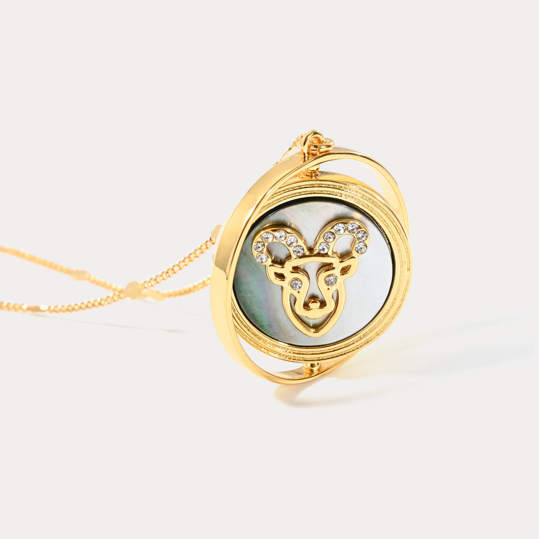 Golden Zodiac Pendant Necklace