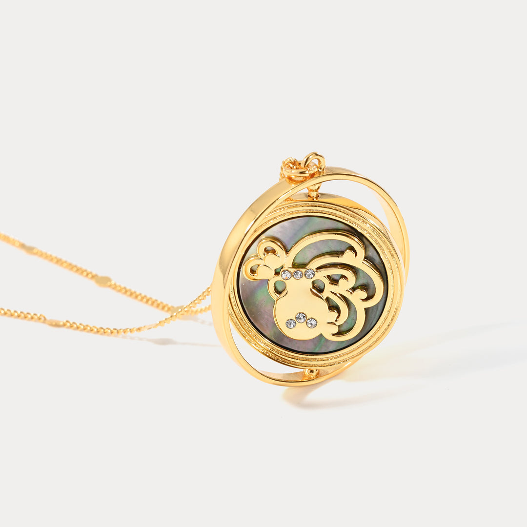 Golden Zodiac Pendant Necklace