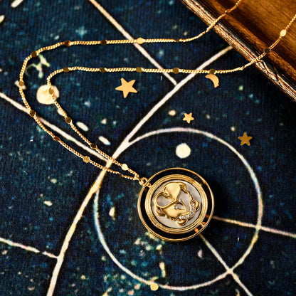 Golden Zodiac Pendant Necklace