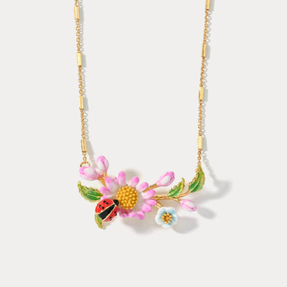 Daisy Ladybug Necklace