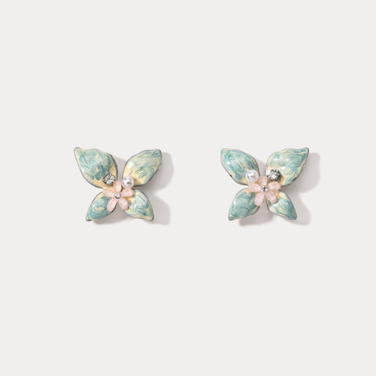 Butterfly Flower Earrings