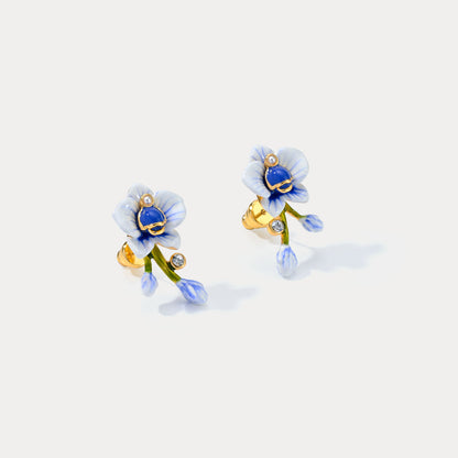 Blue Orchid Earrings