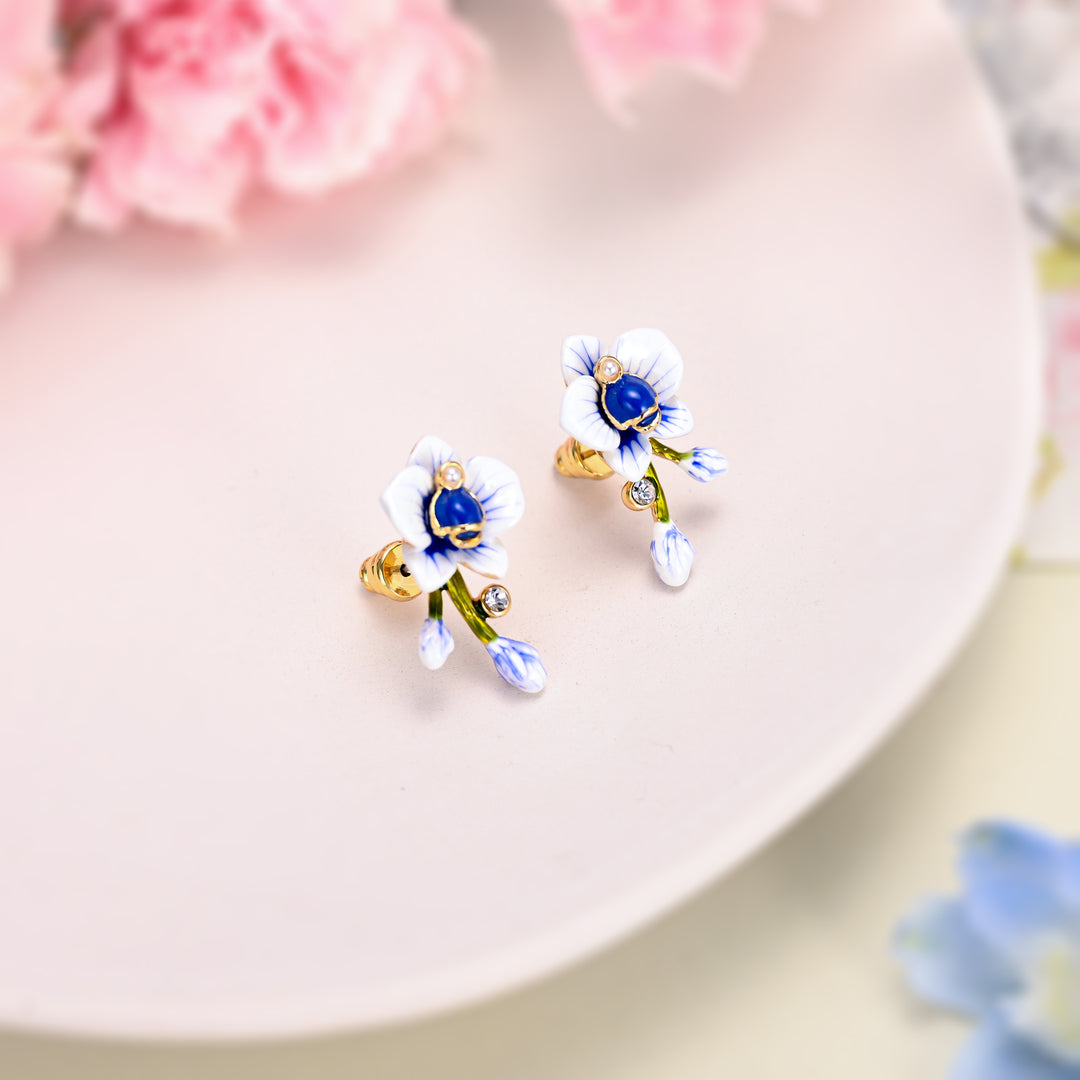 Blue Orchid Earrings