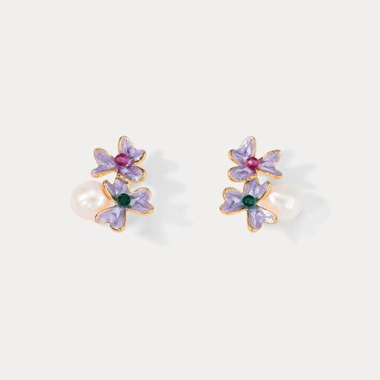 Iris Baroque Pearl Earrings