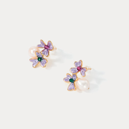 Iris Baroque Pearl Earrings