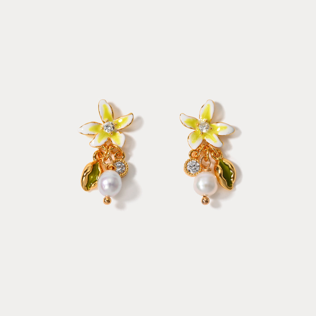 Lemon Flower Earrings