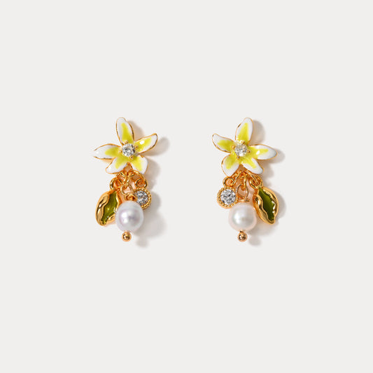 Lemon Flower Earrings