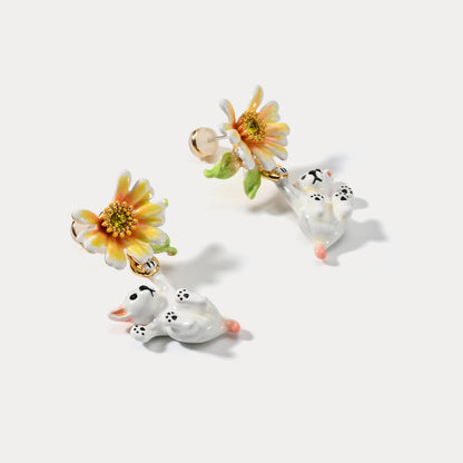 Dog Drop Earrings