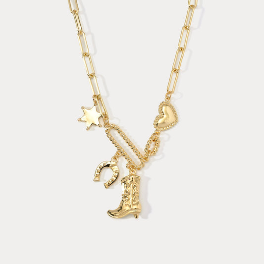 Horseshoe Boot Necklace