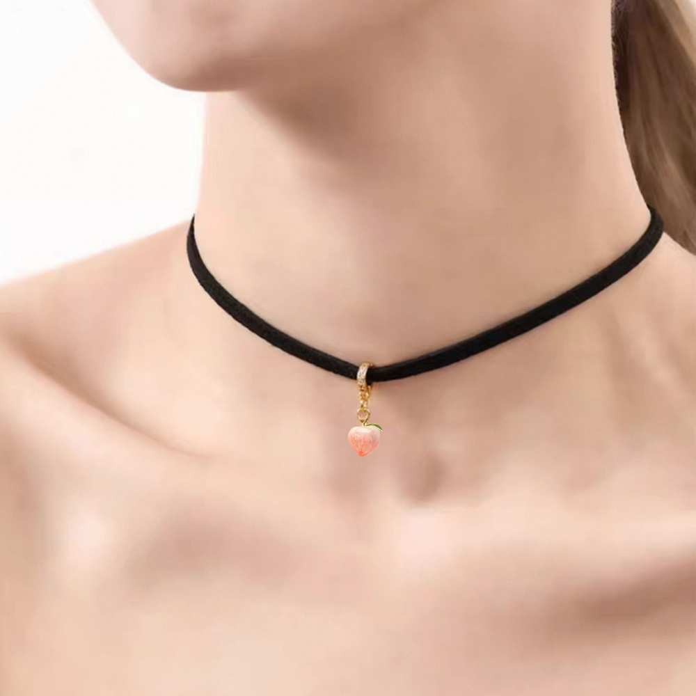 Peach Pendant Choker