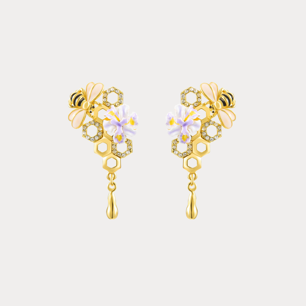 Honey Bee Drop Earrings