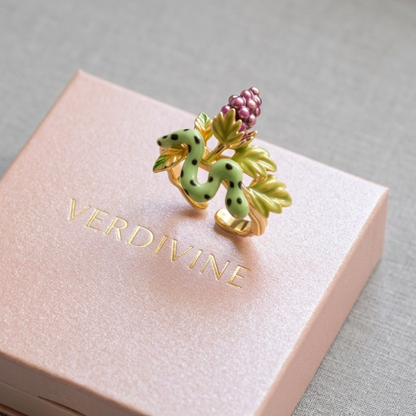 Snake and Grape Vine Ring