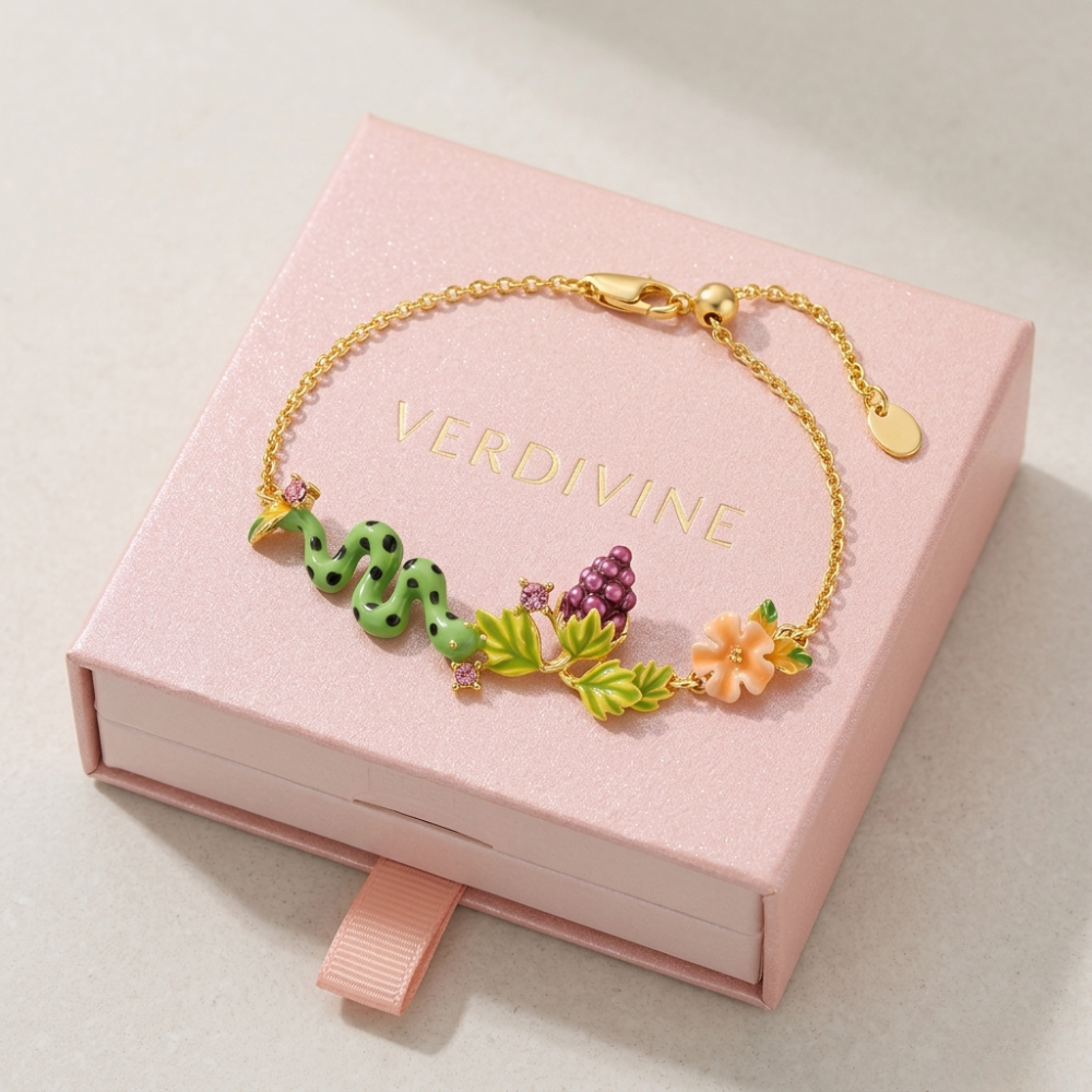 Snake and Grape Vine Bracelet