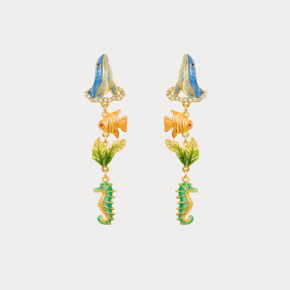 Whale Dangle Earrings