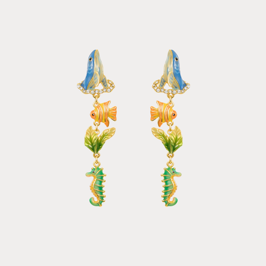 Whale Dangle Earrings