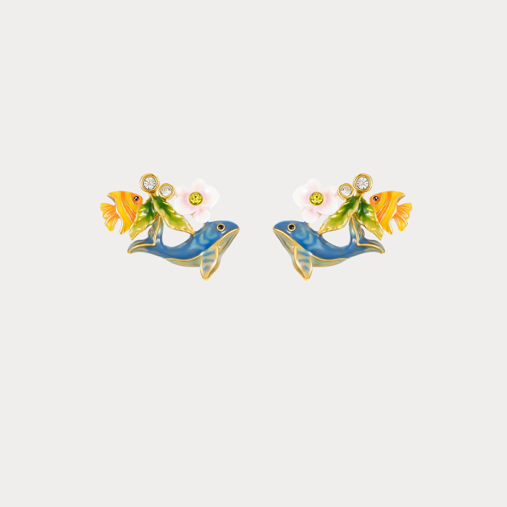 Whale Stud Earrings