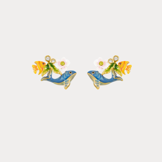Whale Stud Earrings