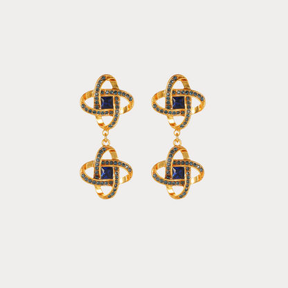 Vintage Midnight Knot Earrings
