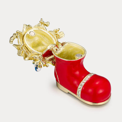 Santa's Christmas Boot Trinket Box