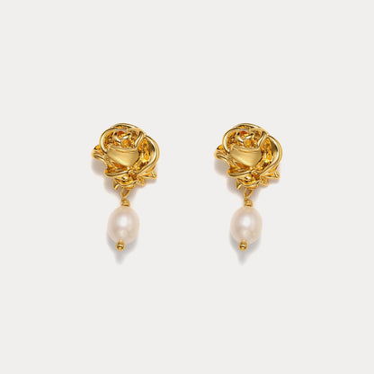 Tears of Rose Pearl Earrings