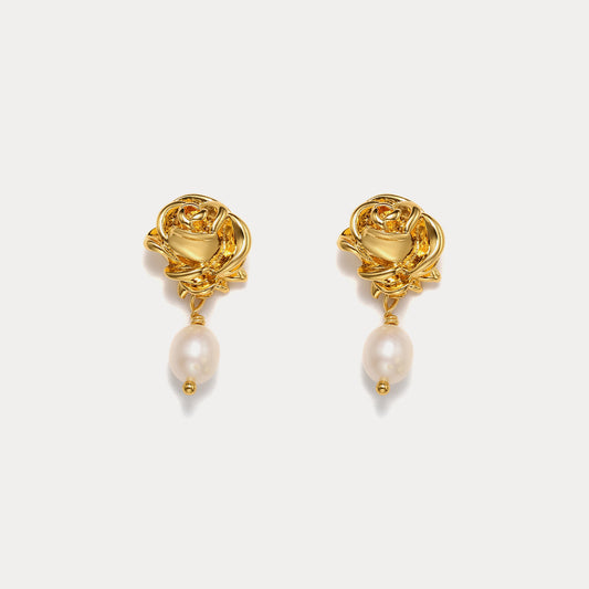 Tears of Rose Pearl Earrings