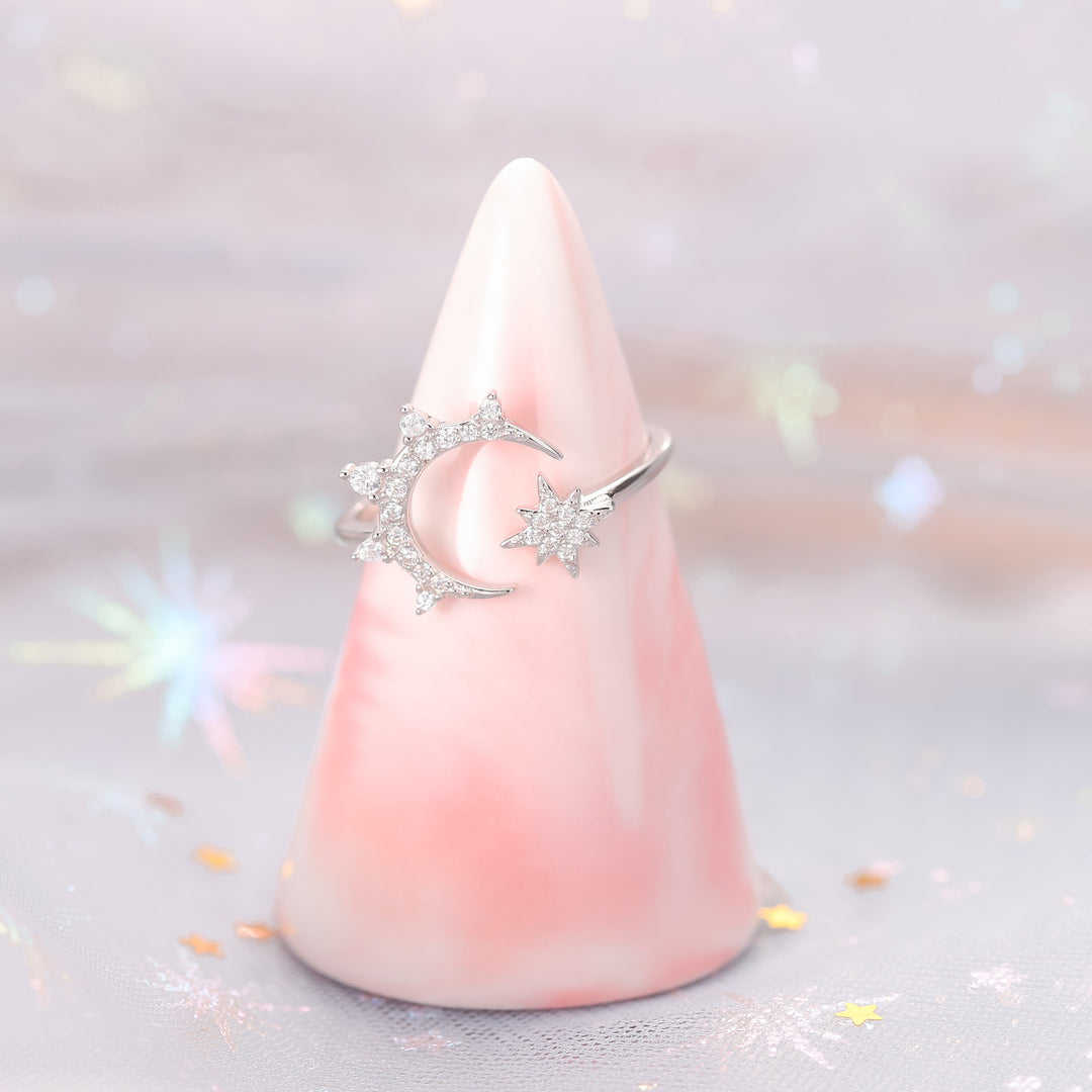 Eight-pointed Star & Moon Ring