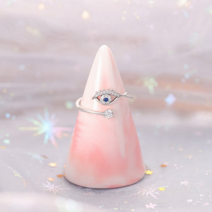 Silver Evil Eye Ring
