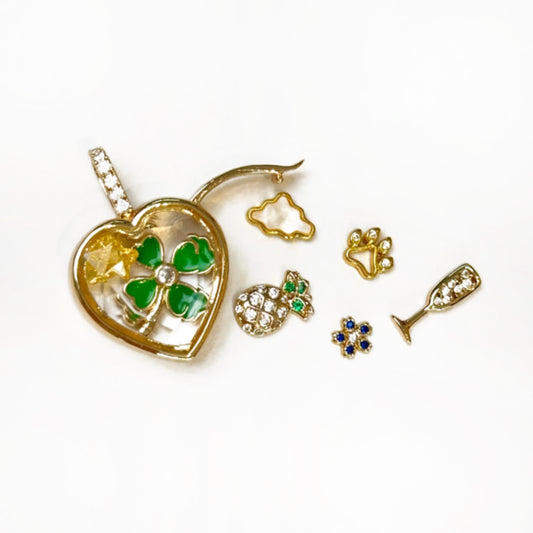 Personalized Heart Charm Box Necklace