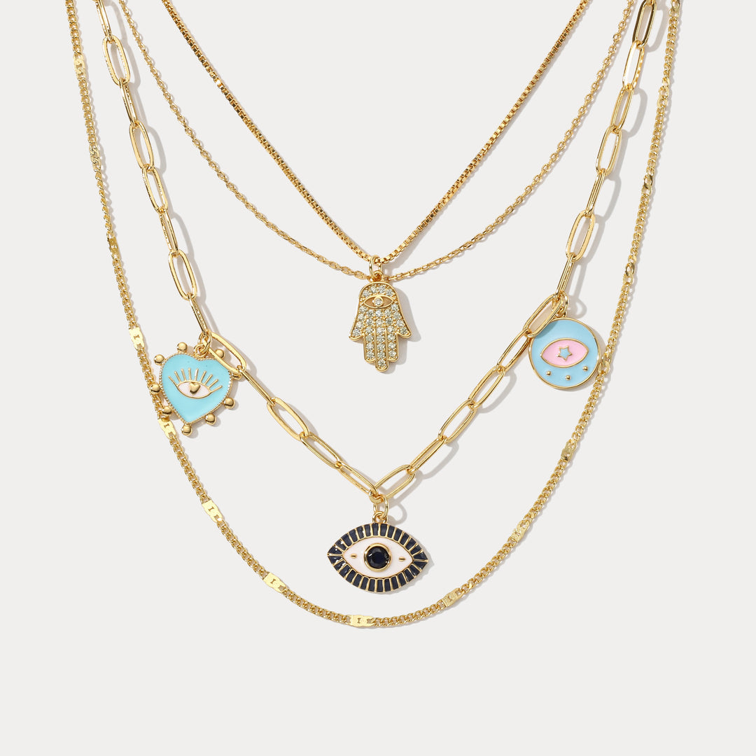 Evil Eye Layered necklace