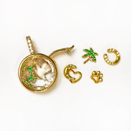 Personalized Round Charm Box Necklace